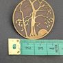 Crann Bethadh Tree of Life Brooch Etched Brass by Geoffrey Savage Kilcatherine Eyries Bantry Cork Ireland in excellent condition see last photo for exact measurements FREE STANDARD POSTAGE INCLUDED Image 3