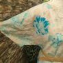 Italian Privilegio Beige and blue floral dress Image 3