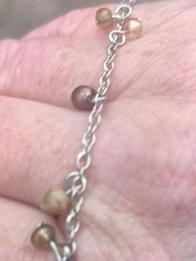 Vintage Sterling Silver necklace with Semi-Precious stones