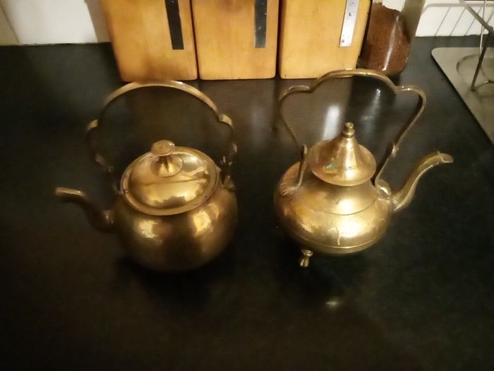 brass tea pots