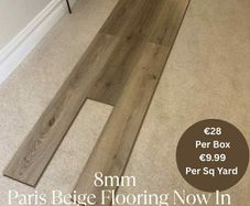 New 8mm Paris Beige Laminated Click Flooring