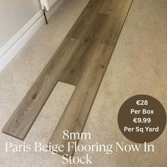 New 8mm Paris Beige Laminated Click Flooring