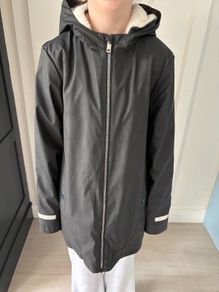 girls raincoat M&S black school