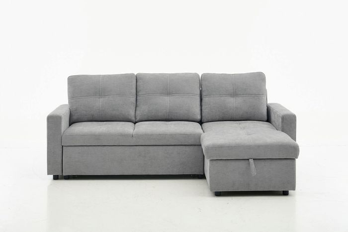 Lilly Reversible Corner Beige & Grey Sofa Bed
