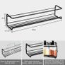 Spice Rack Wall Mounted 4 Pack Spice Rack for Inside Cupboard Adhesive Spice Organiser Kitchen Cupboard Organiser Image 5