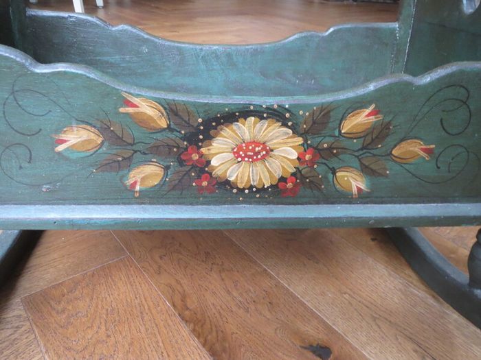 Vintage/Antique Wood Rocking Doll Cradle