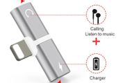 Dual 8 Pin Charger and Audio Adapter For iPhone 12 11 XS MAX XR 8 Plus