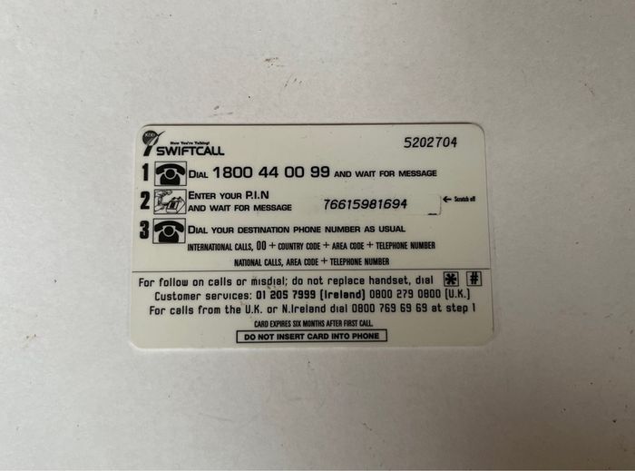 SwiftCall Phone Card (Postage Included)