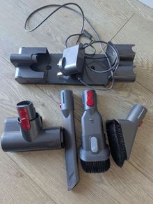 Dyson V8 charger, wall mount and brushes