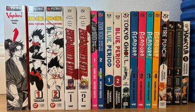 Manga Lot - Vagabond, Zom 100, Dragonball + More (17 vols, All Like New)