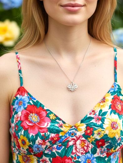 Vintage 925 Sterling Silver Filigree Butterfly Necklace