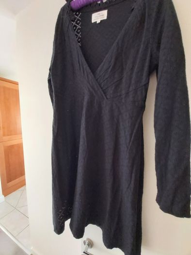 Avoca Anthology Black Cotton Dress Sz 12-14