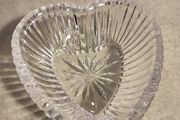 Waterford Crystal Heart Shaped Dish - Starburst Pattern