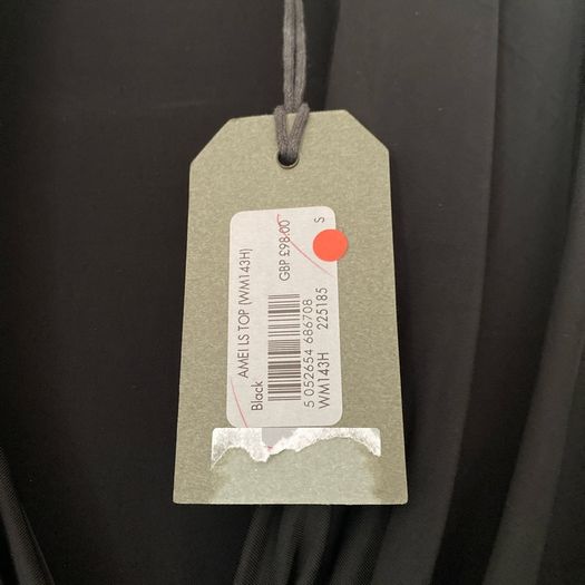 Allsaints Black Amei LS Top BNWT Small