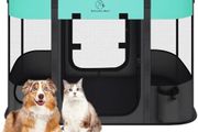 Foldable Pet Playpen,Cat Dog Playpen,Portable Dog Cage soft Portable Exercise Kennel Tent,Puppy Pen Indoors/Outdoors Pet Tent Fence(S(70 55 45cm))