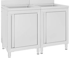 Kitchen Sink Commercial Kitchen Sink Cabinets 2 pcs Stainless Steel