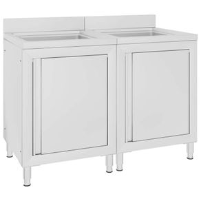 Kitchen Sink Commercial Kitchen Sink Cabinets 2 pcs Stainless Steel