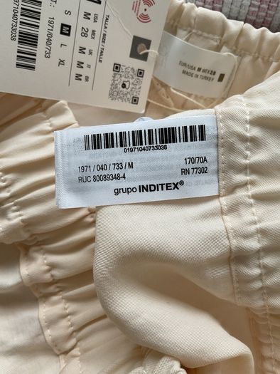 trousers Bnwt Zara cream wide leg trousers medium modal fabric