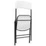 Folding Garden Chairs 4 pcs HDPE White Image 5
