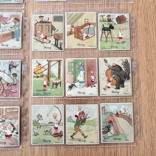 66 x 'Henry' Cigarette Cards Kensitas J. Wix & Sons 1935-37 V.Good - Excellent