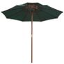 Double Decker Parasol 270x270 cm Wooden Pole Green Image 3