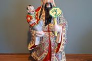 Chinese Famille Rose Republic Porcelain Fu Sanxing Figure