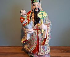 Chinese Famille Rose Republic Porcelain Fu Sanxing Figure