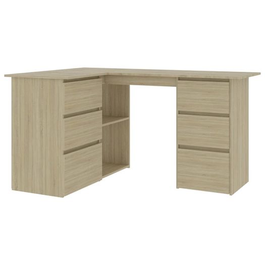 Corner Desk Sonoma Oak 145x100x76 cm Chipboard
