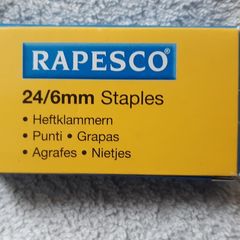 Rapesco 24/6mm Staples Galvanised 1000 Home Office School College