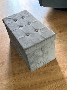 Storage Velvet Ottoman Bench