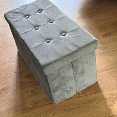 Storage Velvet Ottoman Bench