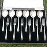 Antique Vintage Forks And Spoons Set Silver Plated, in Original Case Image 2