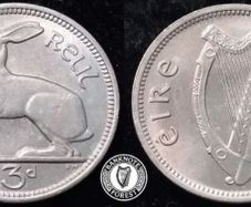 [#2532] - Ireland 1967 | Irish 3d | 3 Pence | Hare | KM.12a | MS