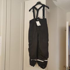 H&M New Kids Black Ski Trousers Salopettes Size 6-8 Yrs 122 128