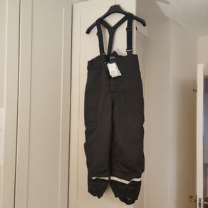 H&M New Kids Black Ski Trousers Salopettes Size 6-8 Yrs 122 128