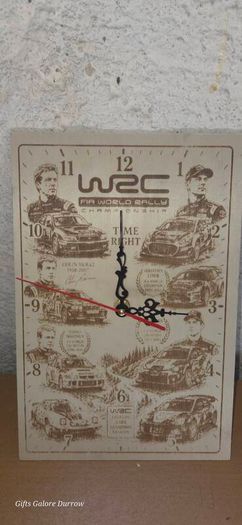 WRC Legends Wooden Clock