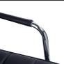 PU Leather Office Chair, Swivel Computer Chair with Arm, Wheels, Adjustable Height, Mid Back, Black Image 7