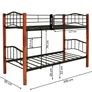 Strong Wooden & Metal Bunk Bed  2 Single Beds Image 4