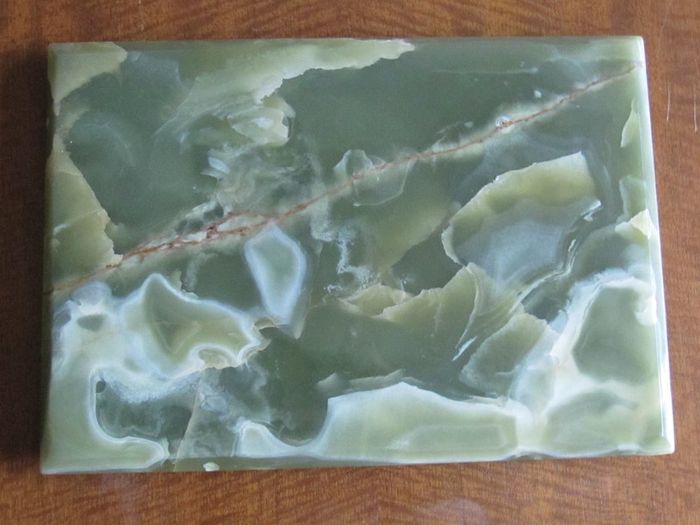 Unique Rare Brazilian Dark Green Onyx Plinth / Base