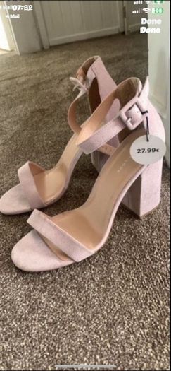 sandals dusky pink size 41(8) new look