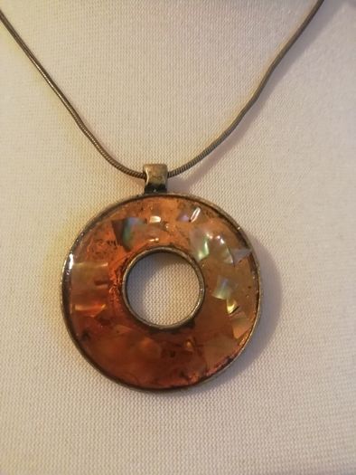 Pulse Disc Pendant Necklace New With Tags