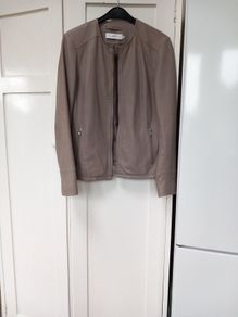 Leather Jacket Taupe Size 12 (John Lewis)