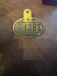 Old Irish taxi license from 25 years ago