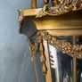 Large French Gilded Bronze Hall Lantern with Beveled Star Cut Glass Image 5