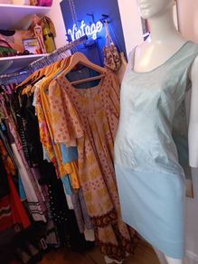 Blue Retro Slip Dress Y2K