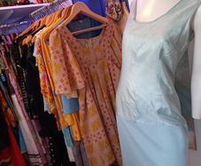 Blue Retro Slip Dress Y2K
