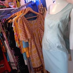 Blue Retro Slip Dress Y2K