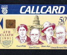 1991 Ireland 50 unit Dublin as being nominated the EC City of Culture prize with Marlborough Street Address (Gemplus Front) Call Card Used. Telecom Eireann card number 1032.