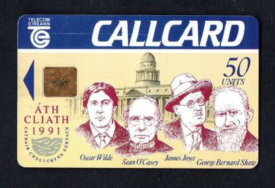 1991 Ireland 50 unit Dublin as being nominated the EC City of Culture prize with Marlborough Street Address (Gemplus Front) Call Card Used. Telecom Eireann card number 1032.