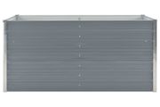 Raised Garden Bed 160x80x77 cm Galvanised Steel Grey